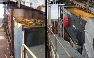 Before and After the Inclined Screen Replacement
